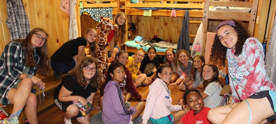 Photo: Hanging out in the girls cabins